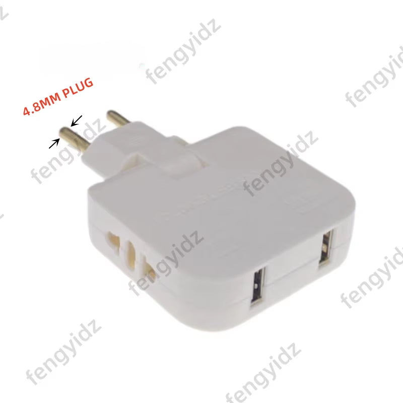 3 in 1 EU Power Socket Plug Adapter Foldable US to EU Travel Aadapters Power Converter KR Plug Electrical Socket AC Outlet